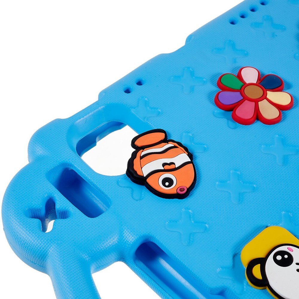 Kickstand Coque antichoc pour enfants Apple iPad 11 11th Gen (2025), bleu