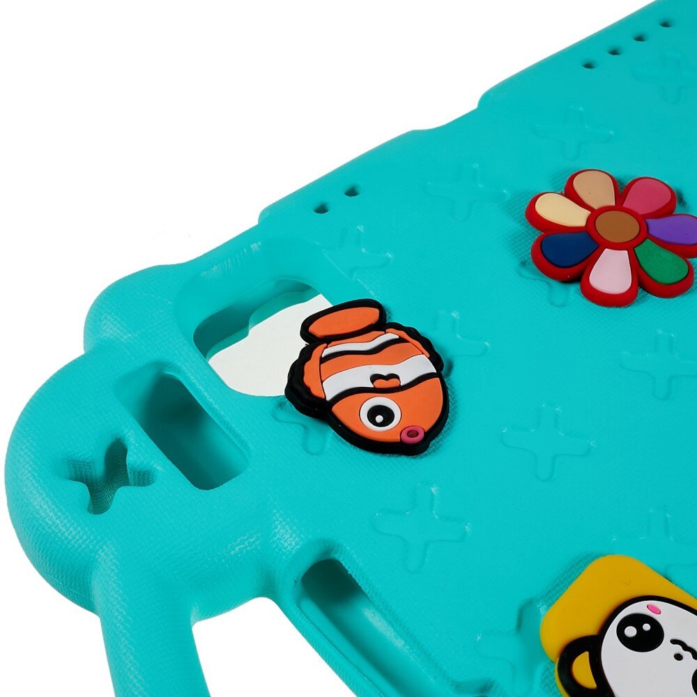 Kickstand Coque antichoc pour enfants iPad 10.9 10th Gen (2022), turquoise