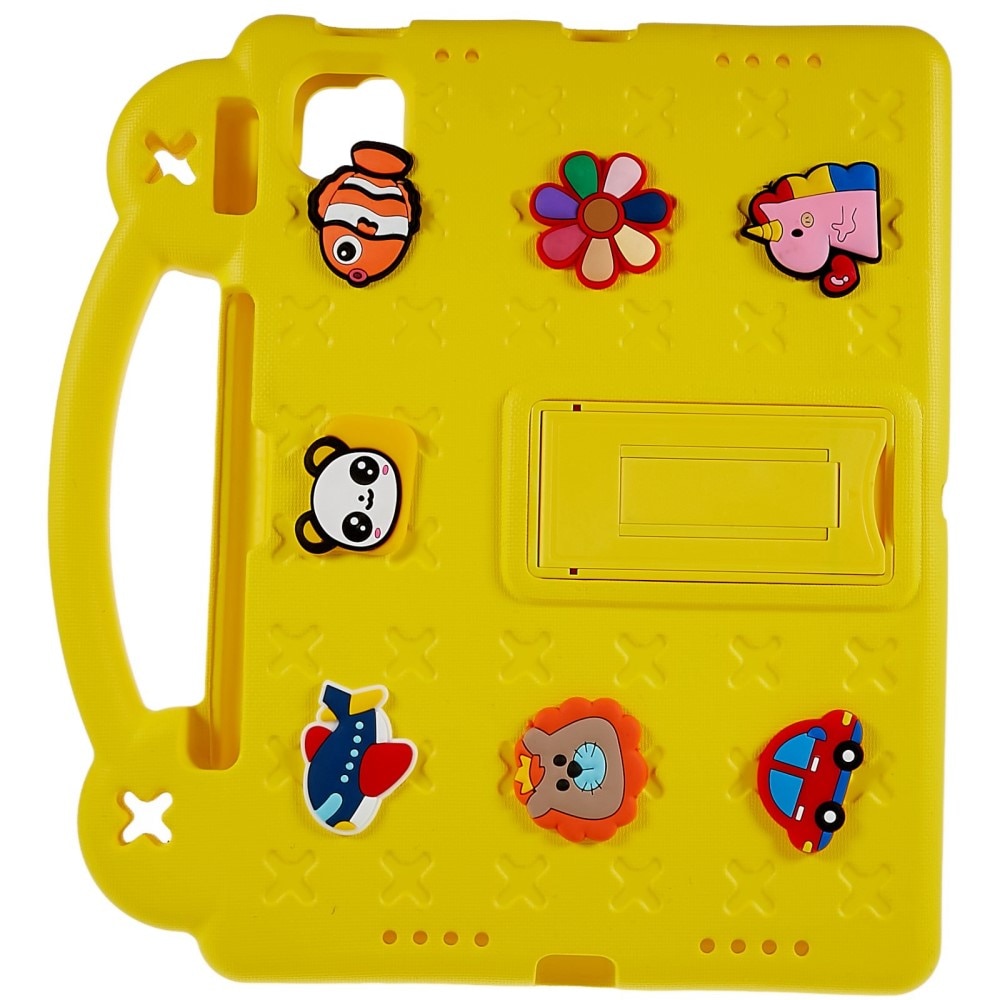 Kickstand Coque antichoc pour enfants iPad 10.9 10th Gen (2022), jaune