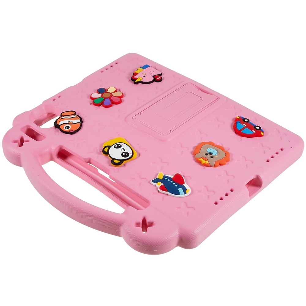 Kickstand Coque antichoc pour enfants Apple iPad 11 11th Gen (2025), rose