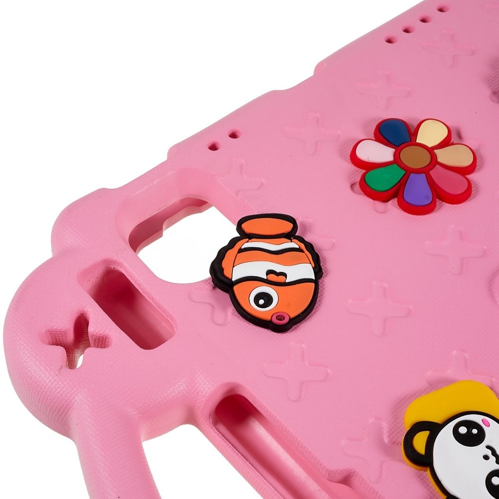 Kickstand Coque antichoc pour enfants Apple iPad 11 11th Gen (2025), rose