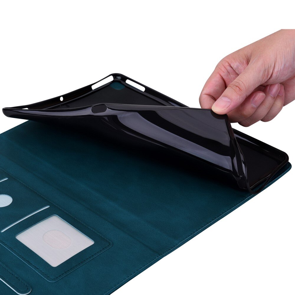Étui en cuir avec papillons Apple iPad 10.9 10th Gen (2022) Bleu