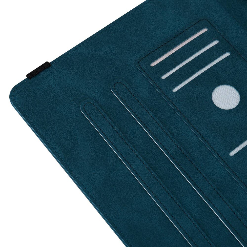 Étui en cuir avec papillons Apple iPad 10.9 10th Gen (2022) Bleu