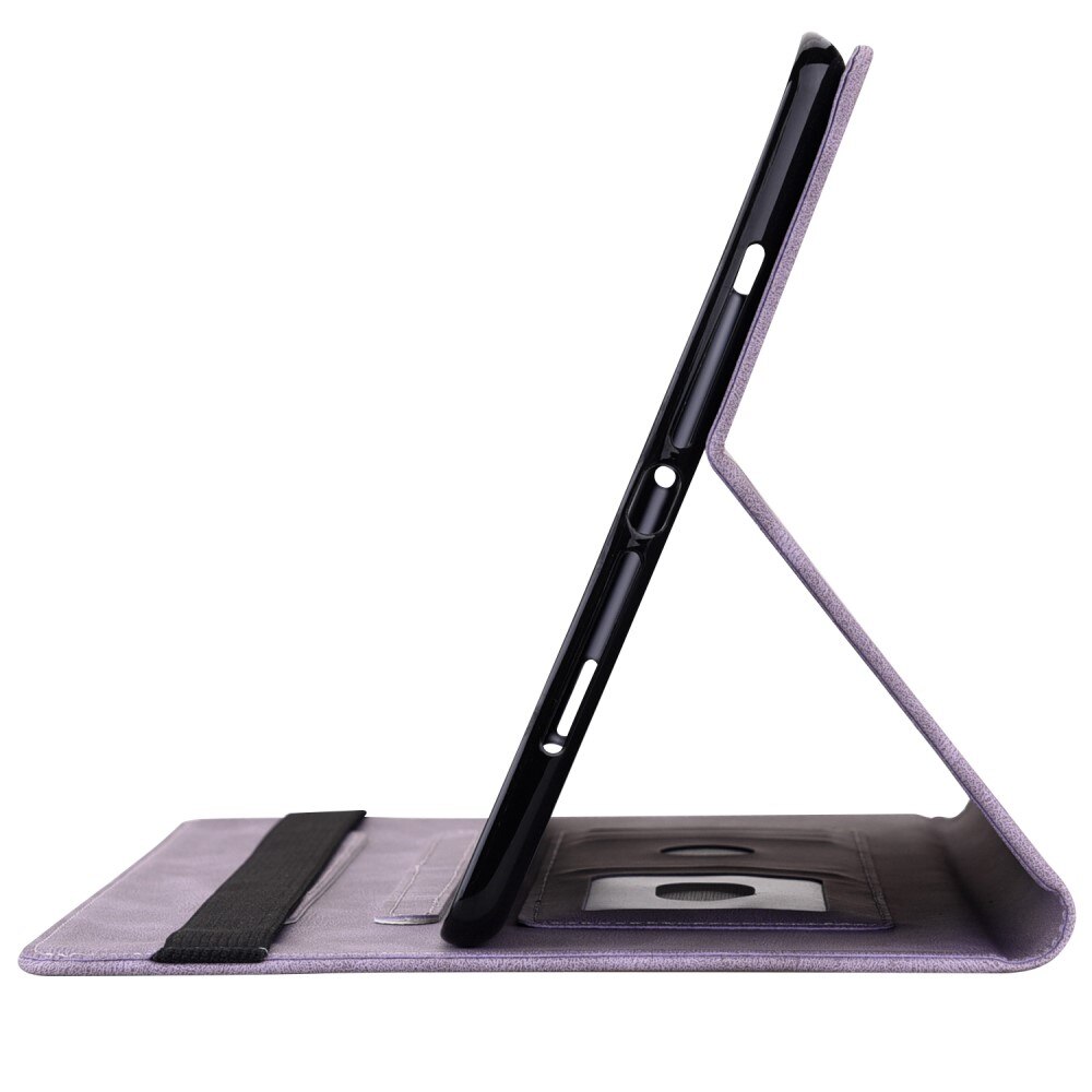 Étui en cuir avec papillons Apple iPad 11 11th Gen (2025) Violet
