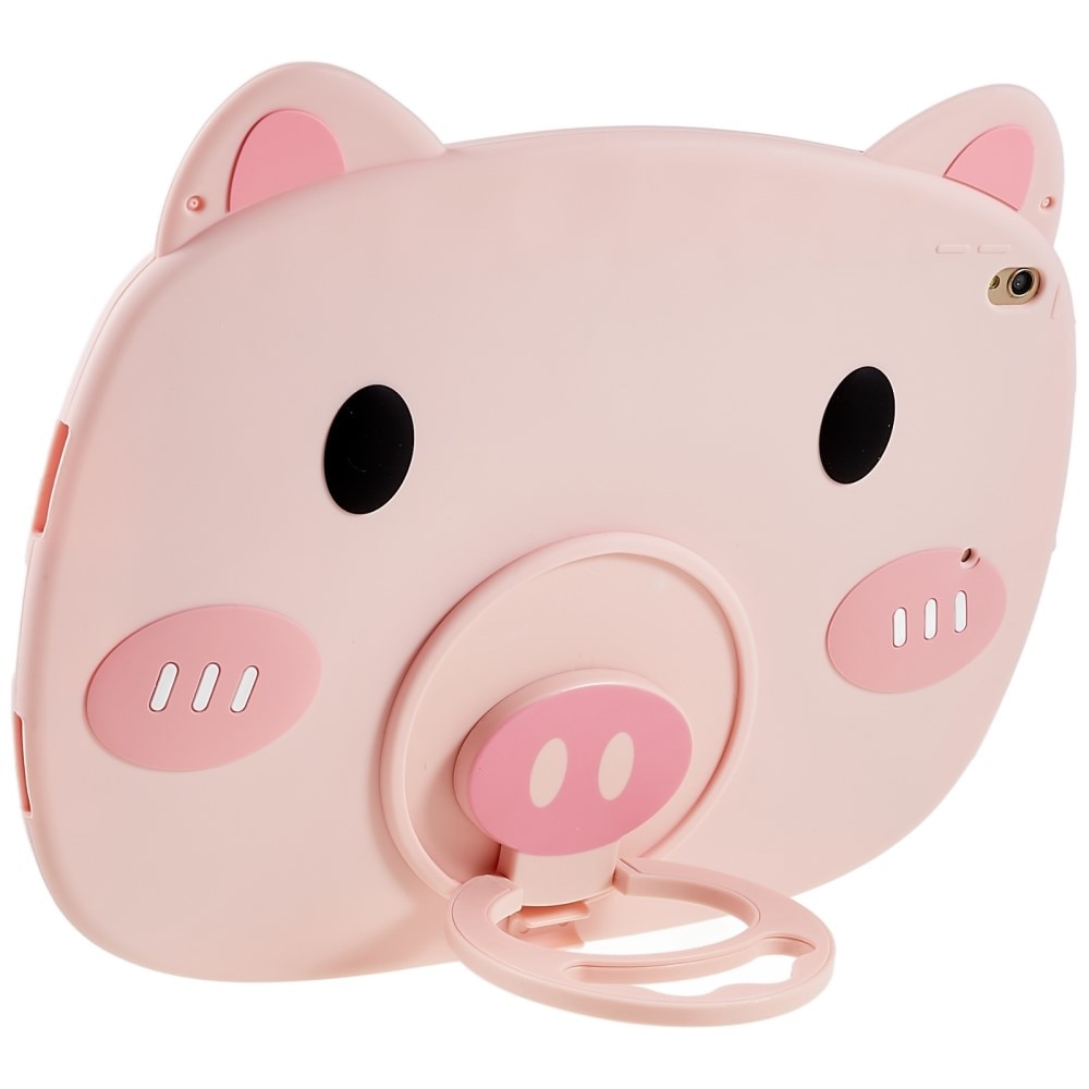 Coque cochon en silicone pour enfants pour iPad 10.2 8th Gen (2020), rose