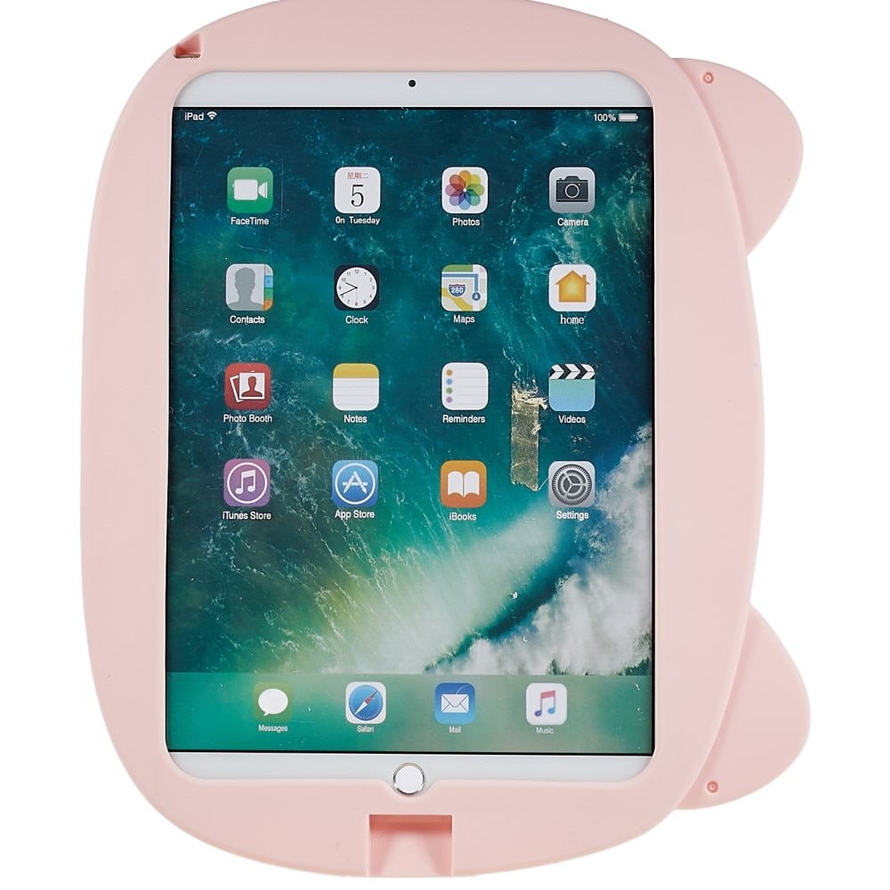 Coque cochon en silicone pour enfants pour iPad 10.2 9th Gen (2021), rose