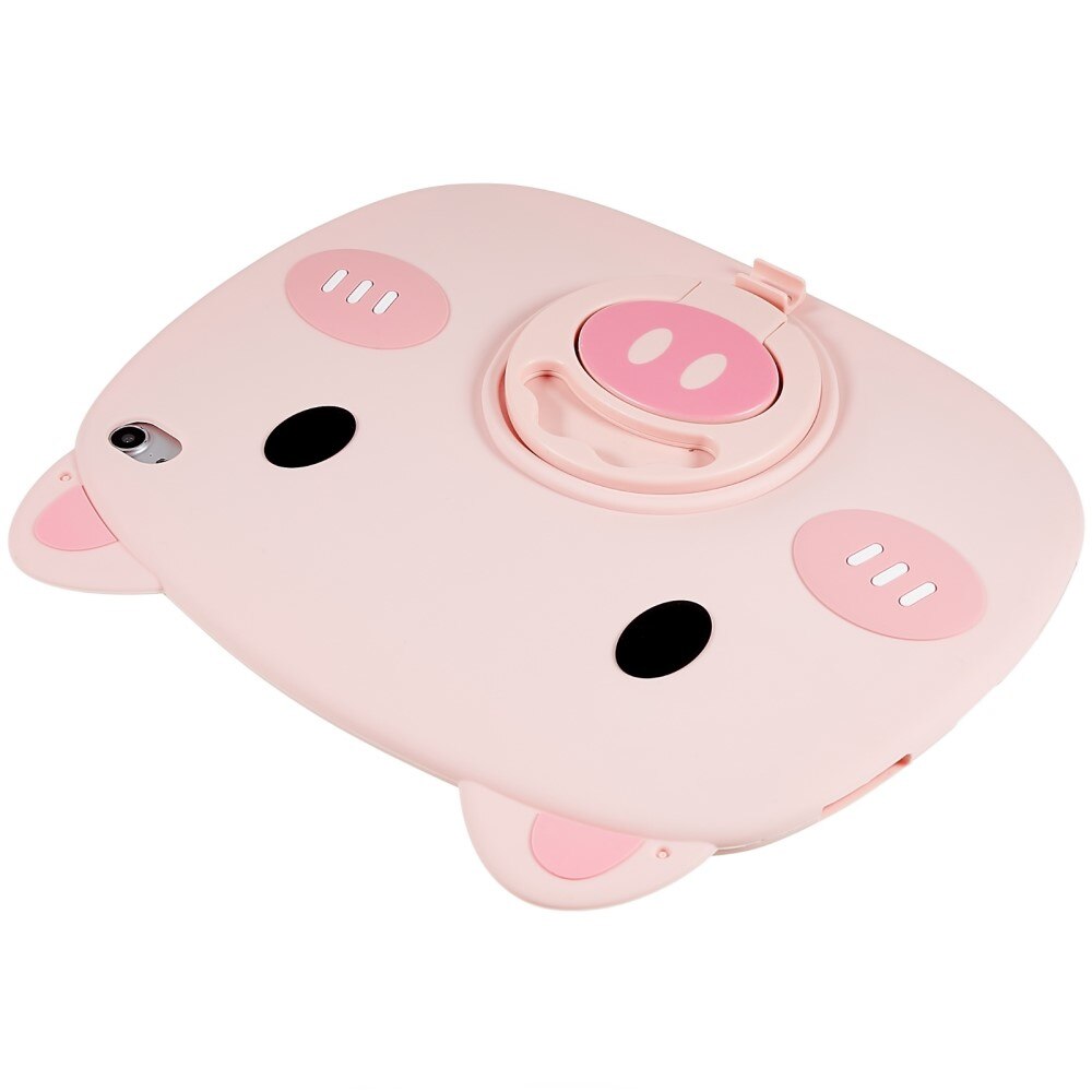 Coque cochon en silicone pour enfants pour Apple iPad 11 11th Gen (2025), rose