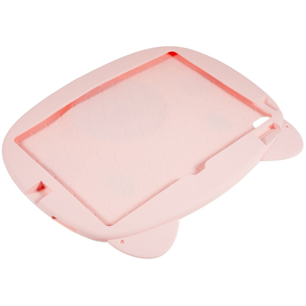 Coque cochon en silicone pour enfants pour Apple iPad 11 11th Gen (2025), rose
