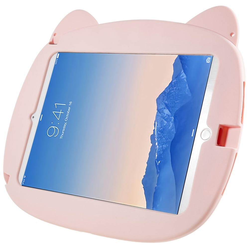 Coque cochon en silicone pour enfants pour iPad 9.7 6th Gen (2018), rose