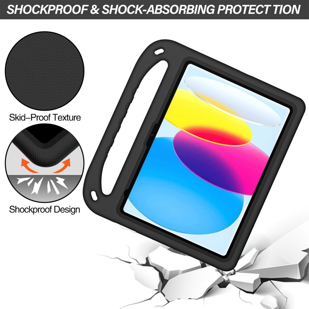 Coque EVA avec poignée pour enfants pour iPad 10.9 10th Gen (2022), noir