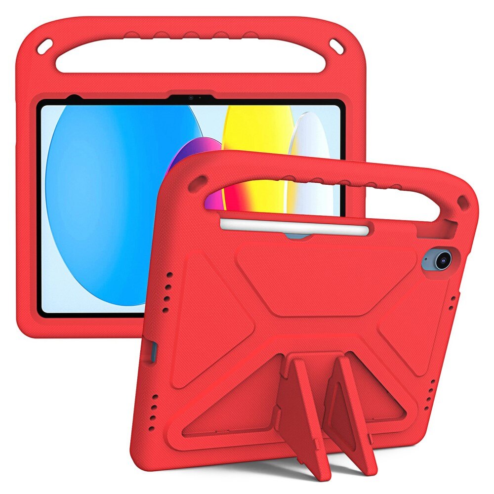 Coque EVA avec poignée pour enfants pour Apple iPad 10.9 10th Gen (2022), Rouge