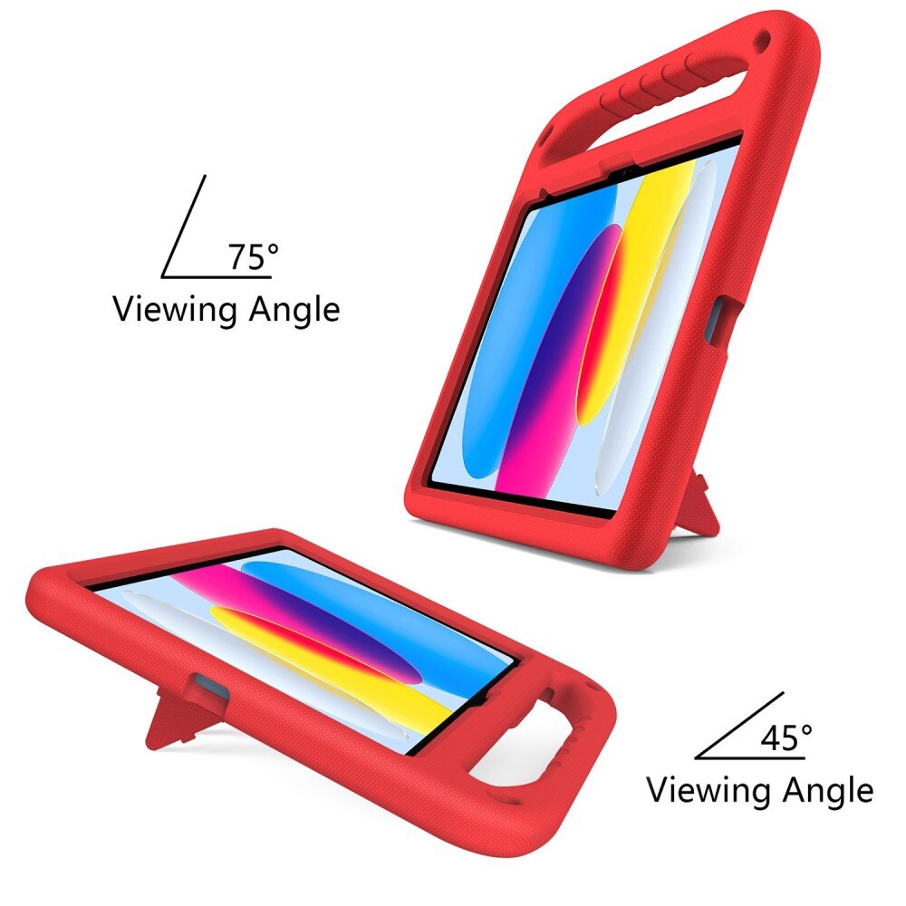 Coque EVA avec poignée pour enfants pour Apple iPad 10.9 10th Gen (2022), Rouge