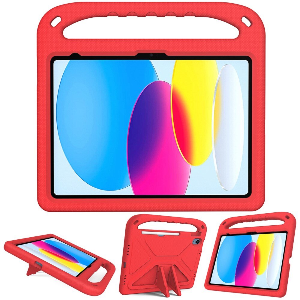 Coque EVA avec poignée pour enfants pour Apple iPad 10.9 10th Gen (2022), Rouge