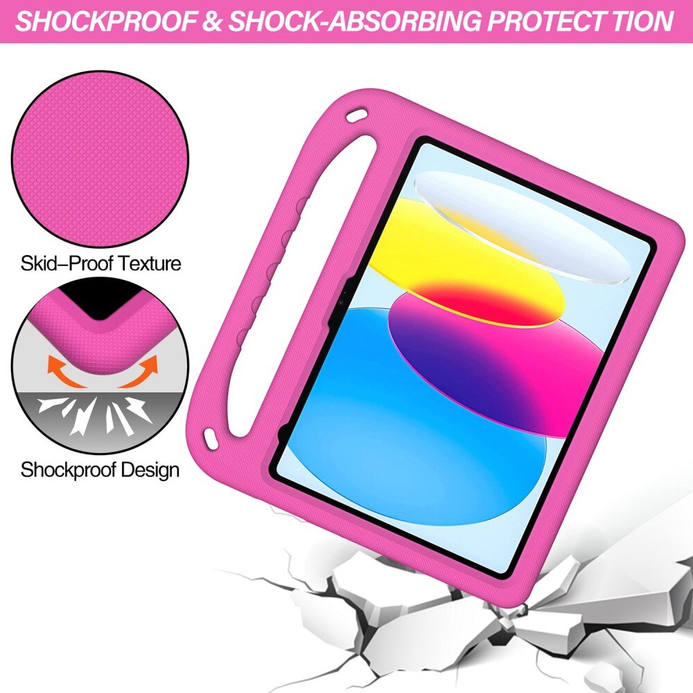 Coque EVA avec poignée pour enfants pour iPad 10.9 10th Gen (2022), rose