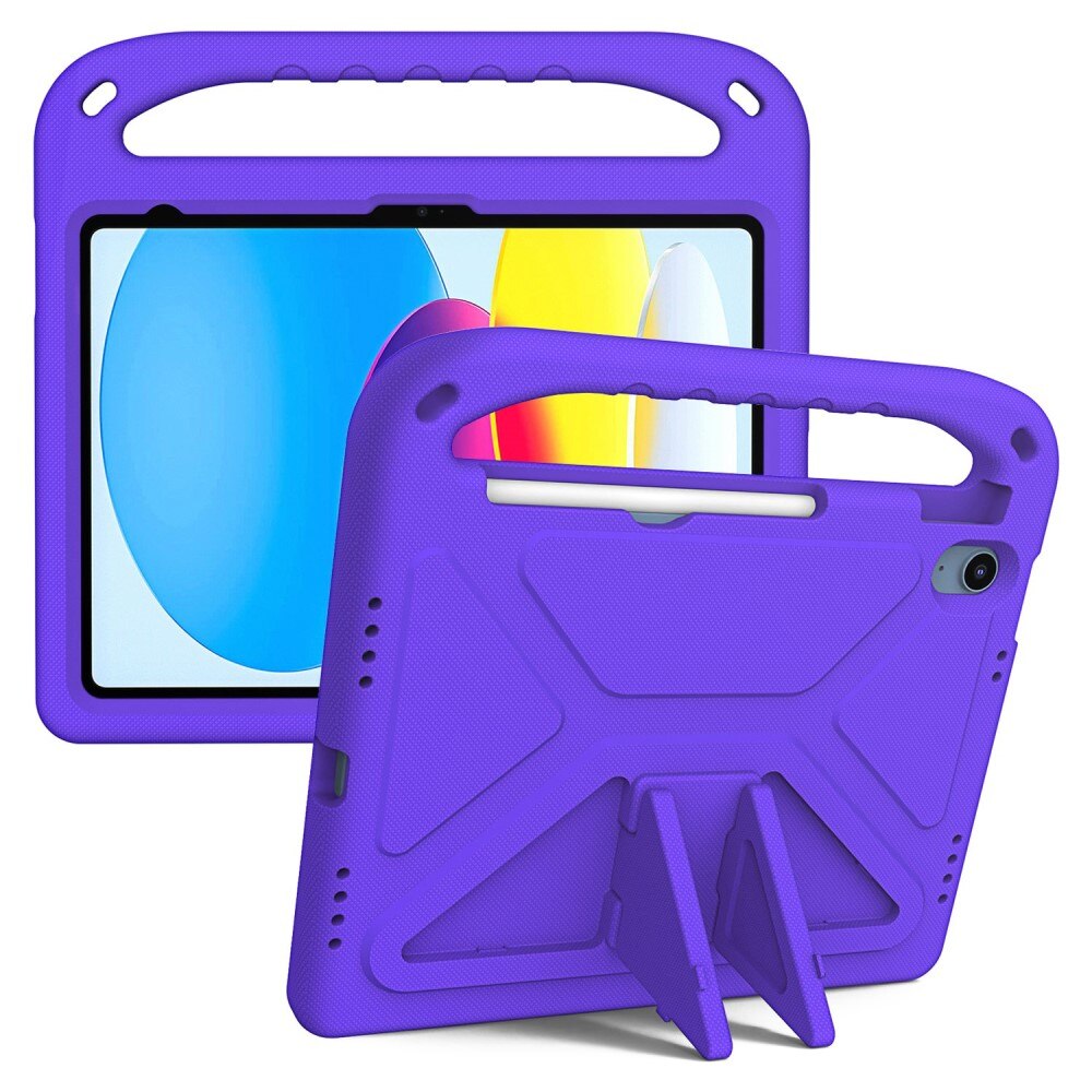 Coque EVA avec poignée pour enfants pour Apple iPad 10.9 10th Gen (2022), Violet