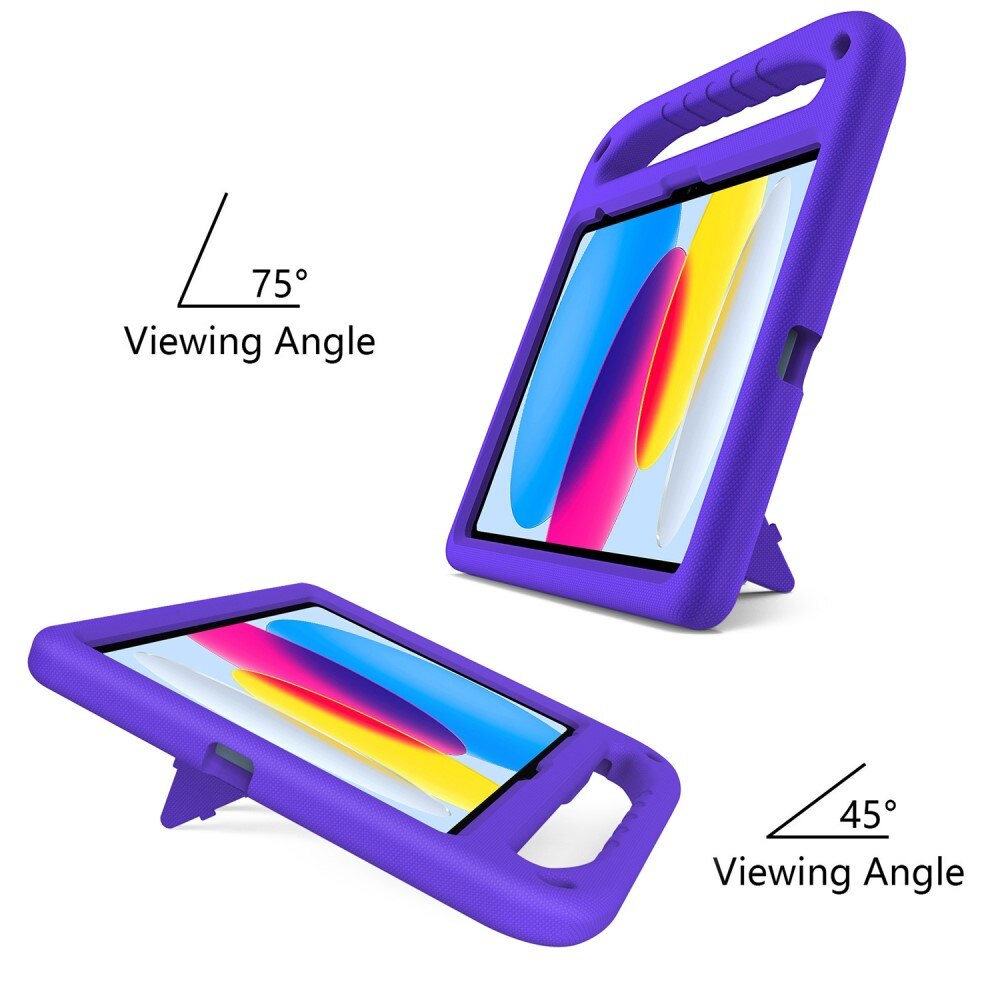 Coque EVA avec poignée pour enfants pour Apple iPad 10.9 10th Gen (2022), Violet