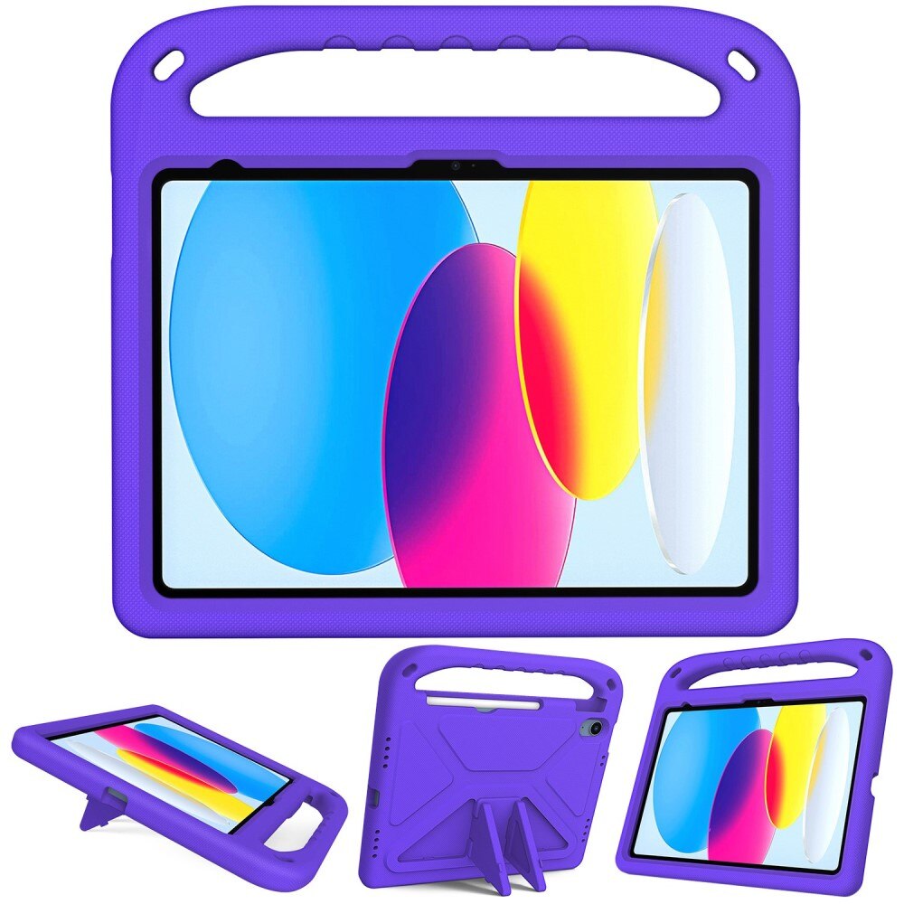 Coque EVA avec poignée pour enfants pour Apple iPad 10.9 10th Gen (2022), Violet