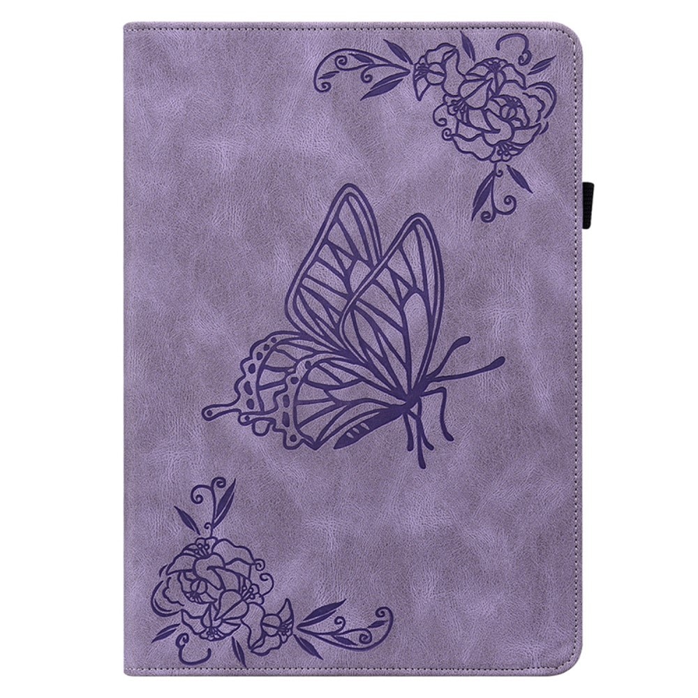Étui en cuir avec papillons  Nokia T21 Violet