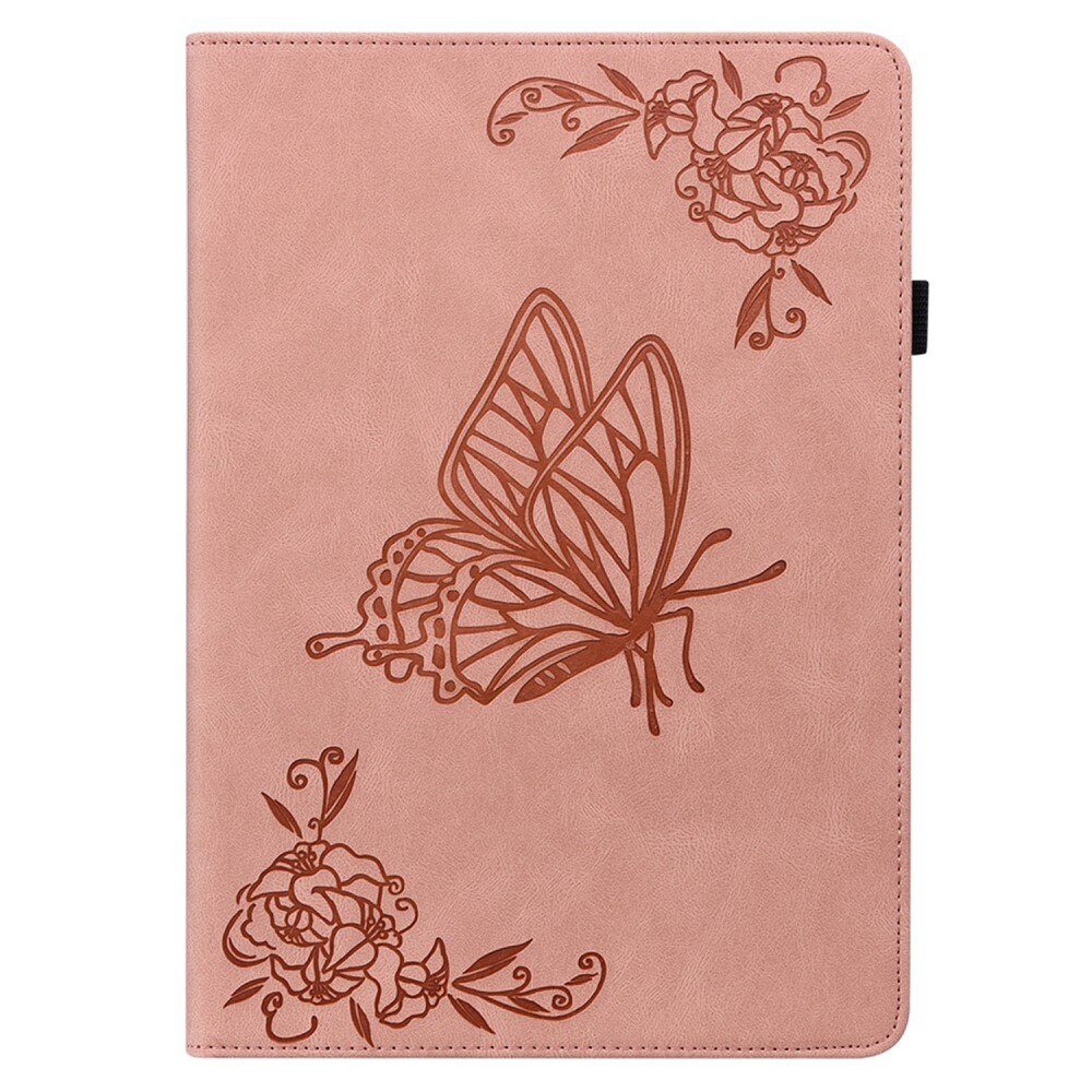Étui en cuir avec papillons  Nokia T21 Rose