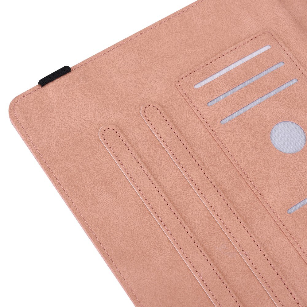 Étui en cuir avec papillons  Nokia T21 Rose