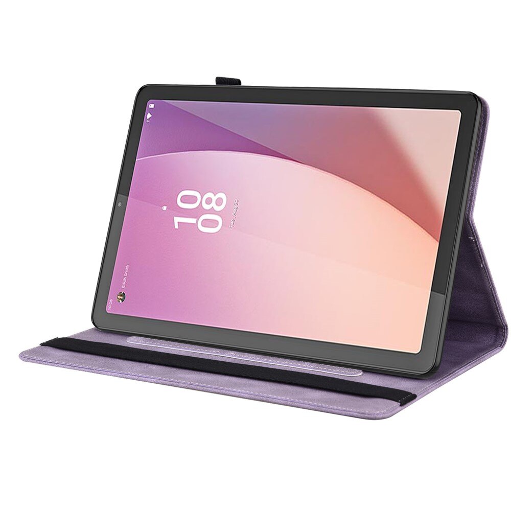 Étui en cuir avec papillons Lenovo Tab M9, violet