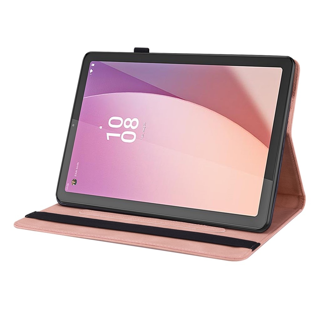 Étui en cuir avec papillons Lenovo Tab M9, rose