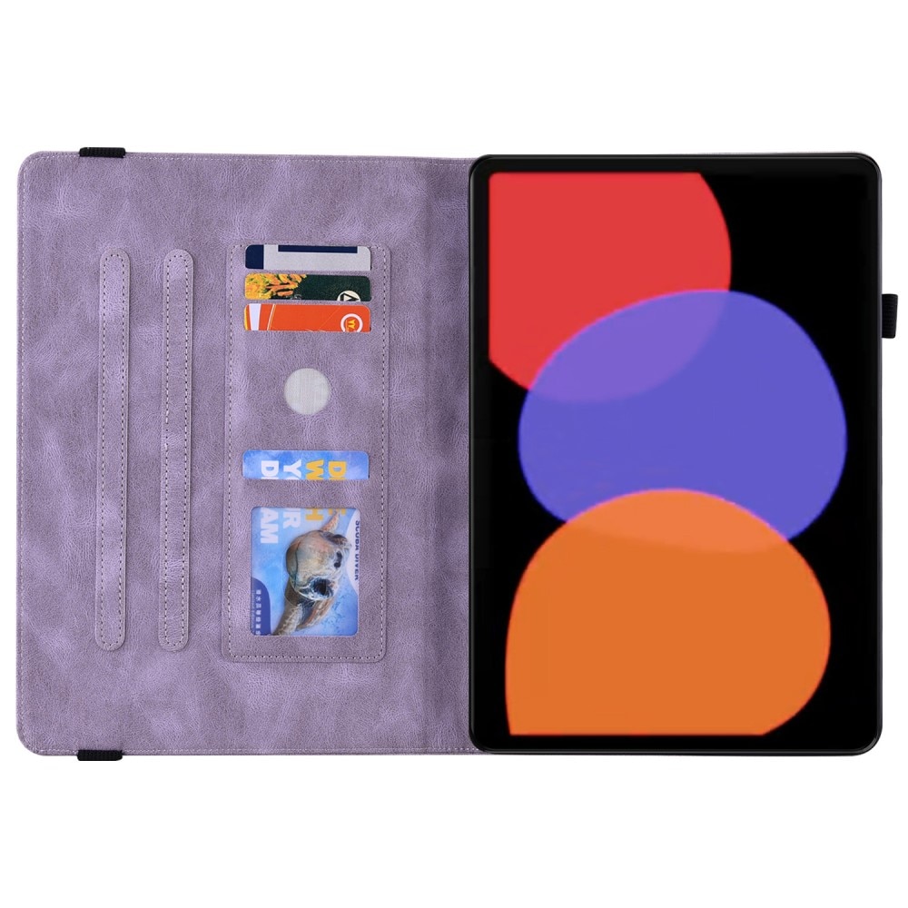 Étui en cuir avec papillons Xiaomi Pad 6 Pro Violet