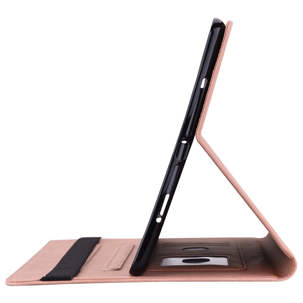 Étui en cuir avec papillons Samsung Galaxy Tab S7 FE, rose