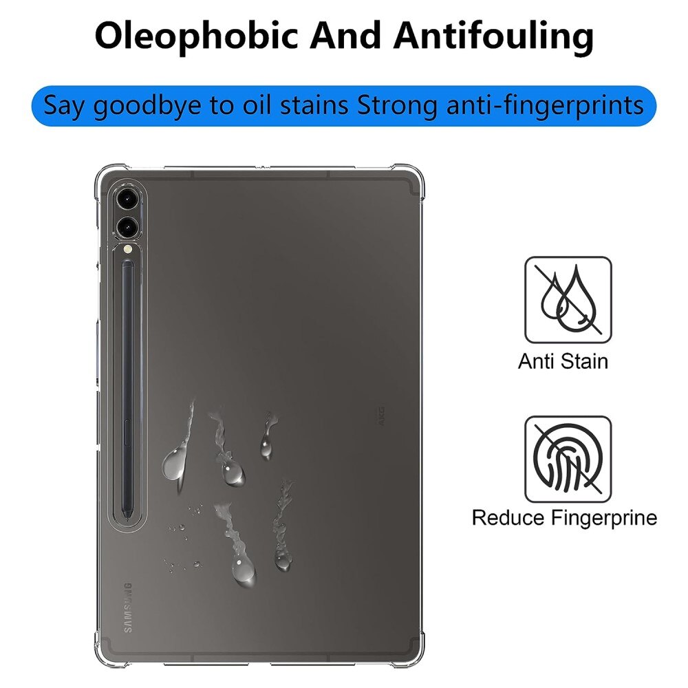 Coque TPU résistant aux chocs Samsung Galaxy Tab S9 Plus, transparent