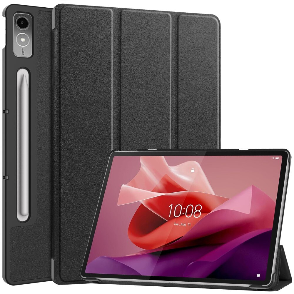 Étui Tri-Fold avec porte-stylo Lenovo Tab P12 Noir