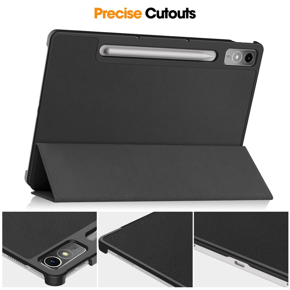 Étui Tri-Fold avec porte-stylo Lenovo Tab P12 Noir