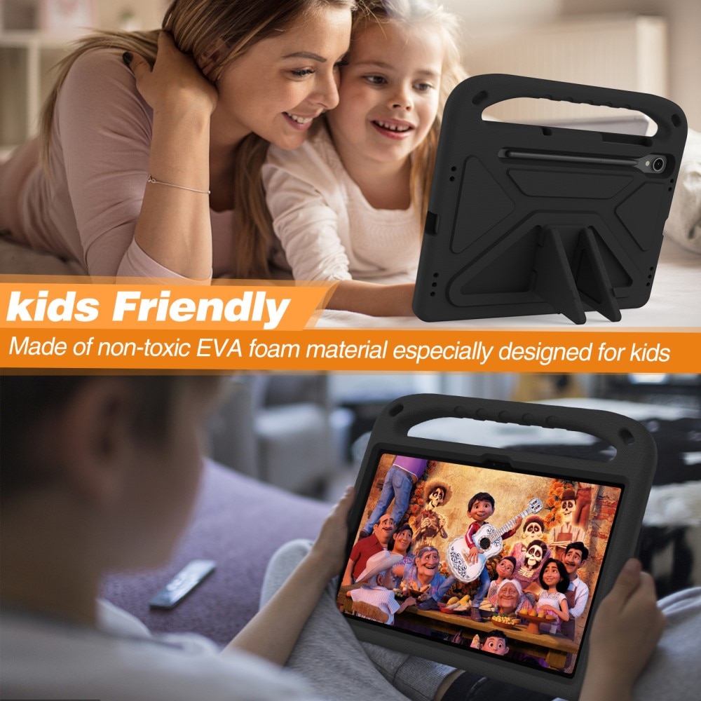 Coque EVA avec poignée pour enfants pour Samsung Galaxy Tab S7, noir