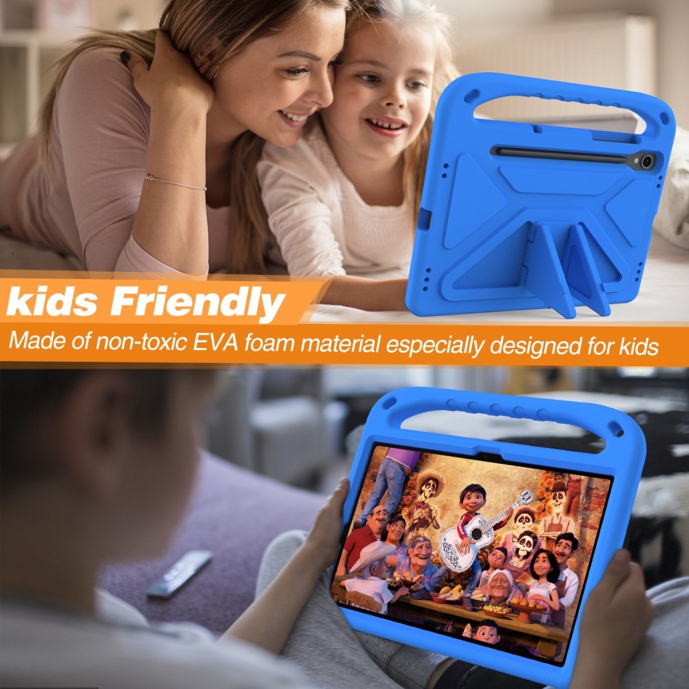 Coque EVA avec poignée pour enfants pour Samsung Galaxy Tab S7, bleu
