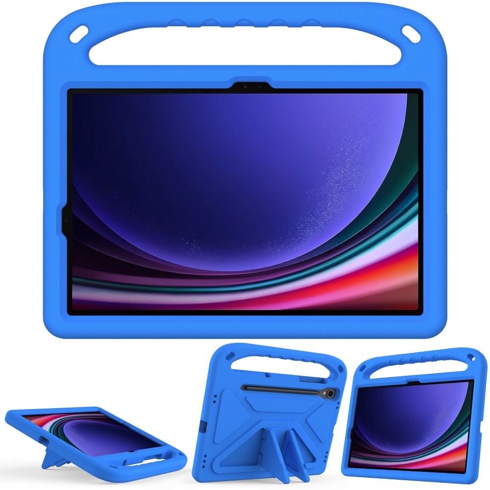 Coque EVA avec poignée pour enfants pour Samsung Galaxy Tab S9, bleu