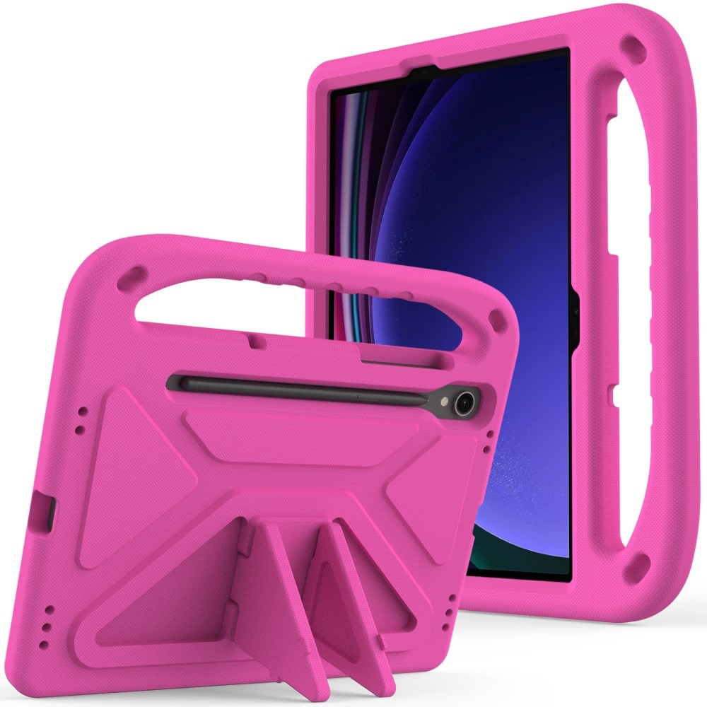 Coque EVA avec poignée pour enfants pour Samsung Galaxy Tab S9, rose