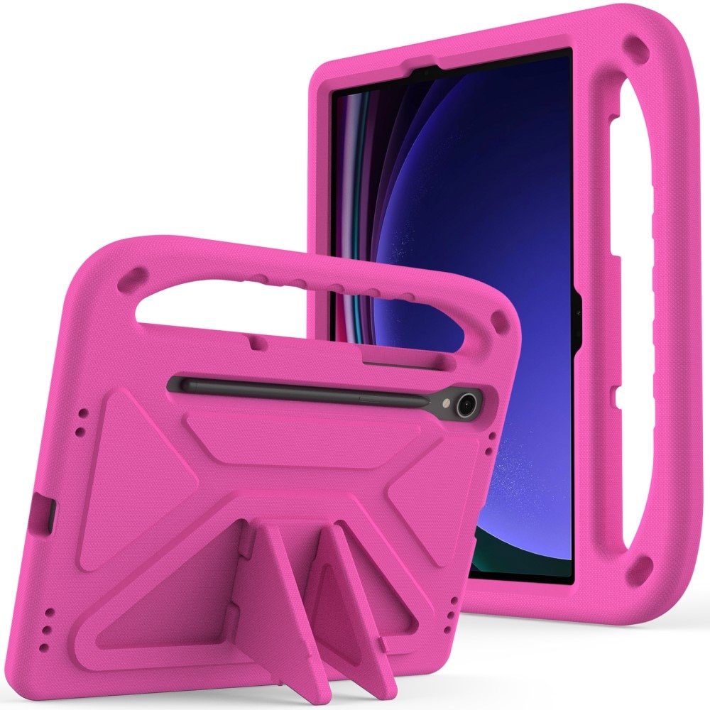 Coque EVA avec poignée pour enfants pour Samsung Galaxy Tab S7, rose