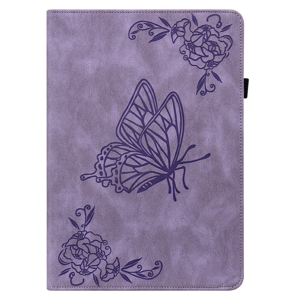 Étui en cuir avec papillons Samsung Galaxy Tab A9 Violet
