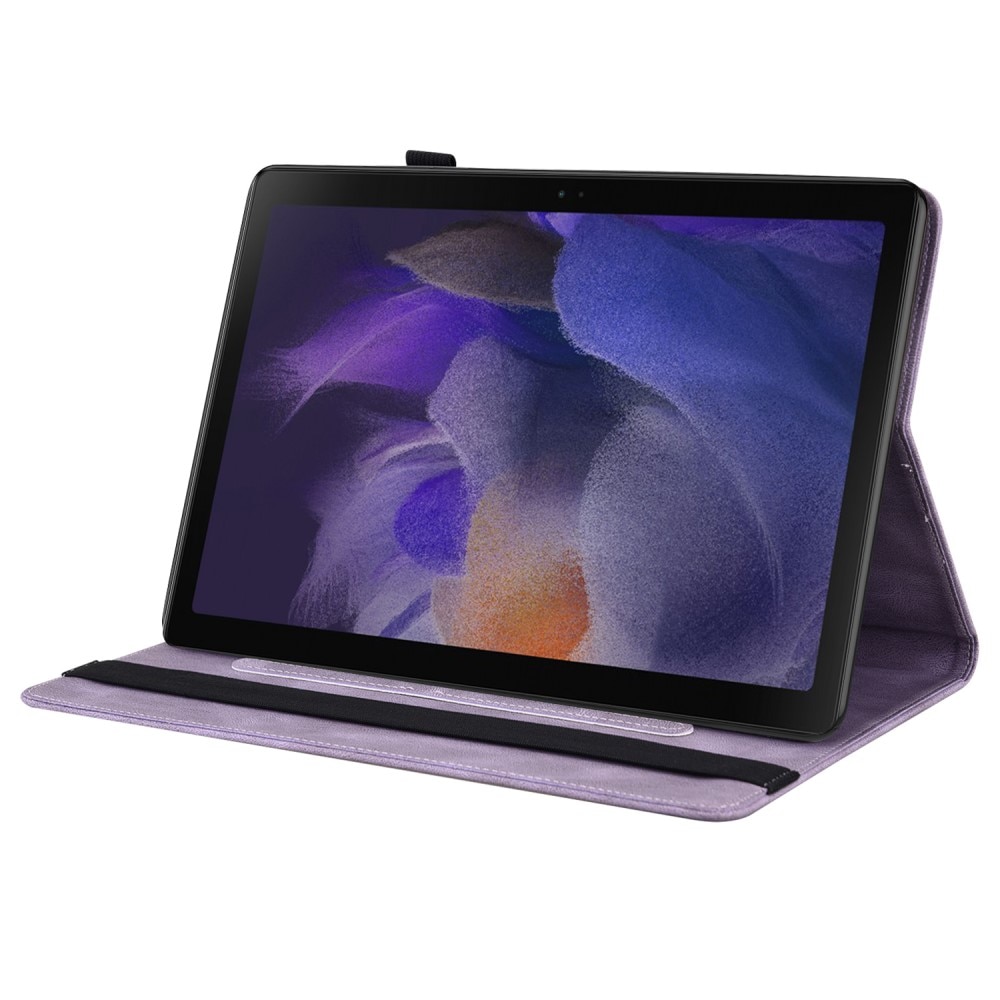 Étui en cuir avec papillons Samsung Galaxy Tab A9 Violet