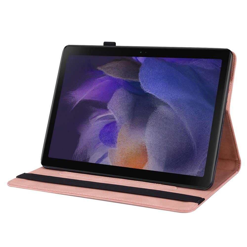Étui en cuir avec papillons Samsung Galaxy Tab A9 Rose