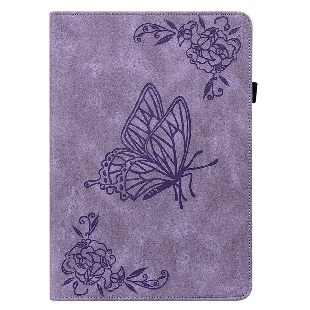 Étui en cuir avec papillons Lenovo Tab P12, violet