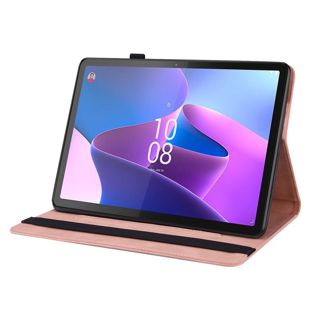 Étui en cuir avec papillons  Lenovo Tab P12 Rose