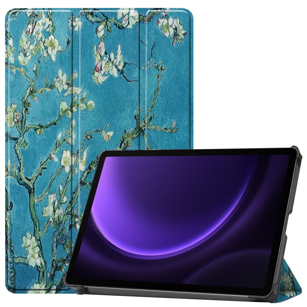 Étui Tri-Fold Samsung Galaxy Tab S9 FE Fleurs de cerisier