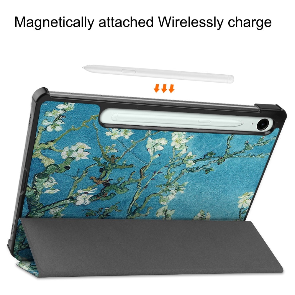 Étui Tri-Fold Samsung Galaxy Tab S9 FE Fleurs de cerisier