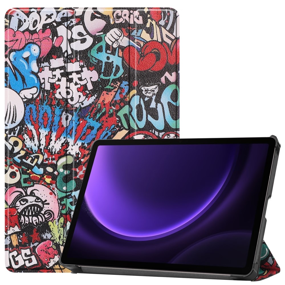 Étui Tri-Fold Samsung Galaxy Tab S9 FE, Graffiti