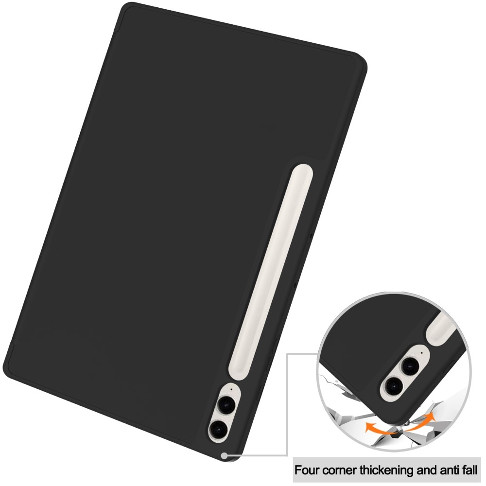 Étui Tri-Fold avec porte-stylo Samsung Galaxy Tab S9 FE Plus, noir