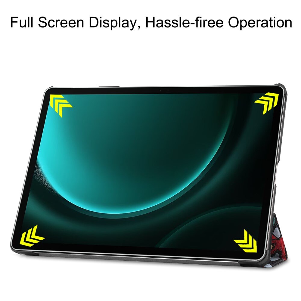 Étui Tri-Fold Samsung Galaxy Tab S9 FE Plus, Multi-couleur / motif
