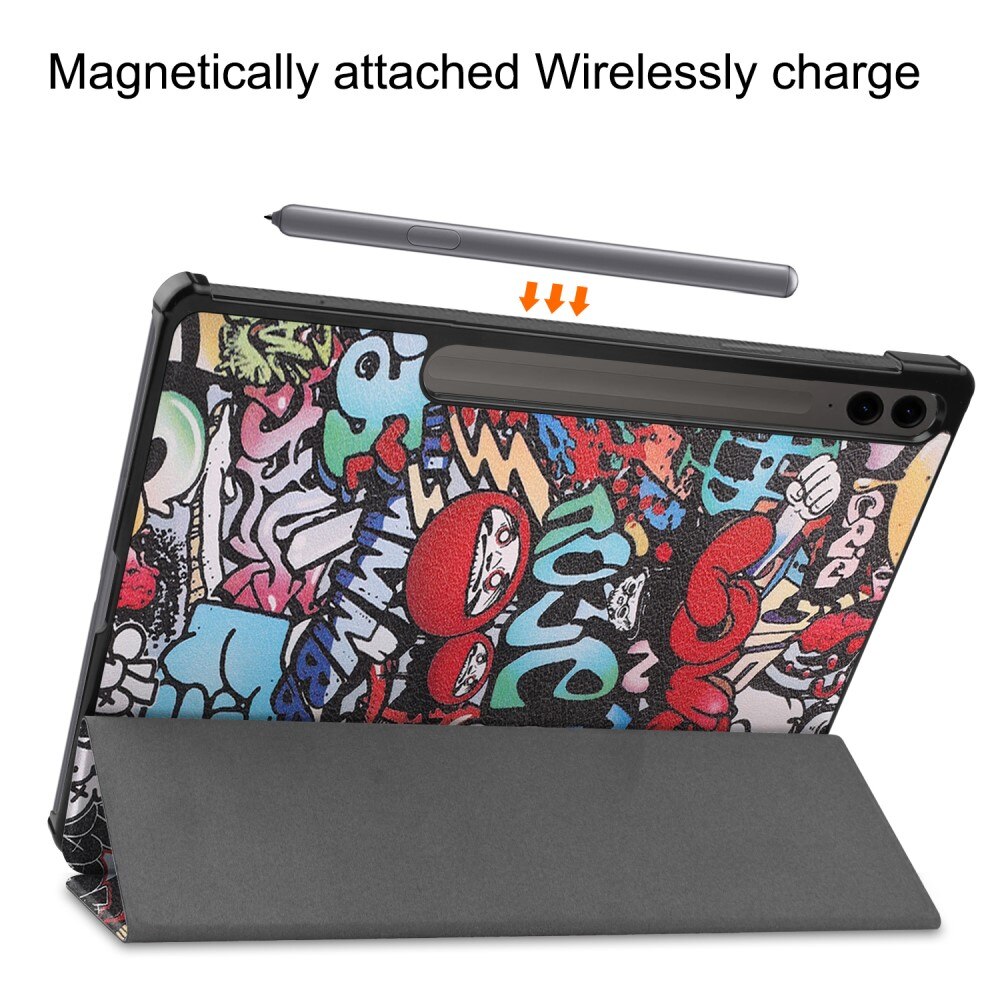 Étui Tri-Fold Samsung Galaxy Tab S9 FE Plus, Graffiti