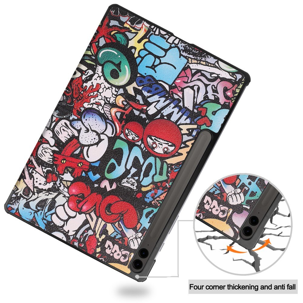 Étui Tri-Fold Samsung Galaxy Tab S9 FE Plus, Graffiti