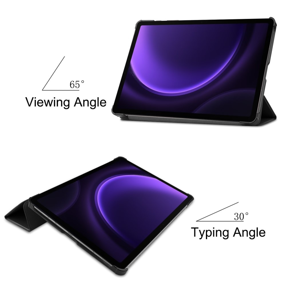 Étui Tri-Fold Samsung Galaxy Tab S9 FE Plus, Noir