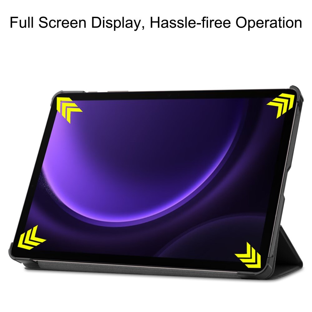 Étui Tri-Fold Samsung Galaxy Tab S9 FE Plus, Noir